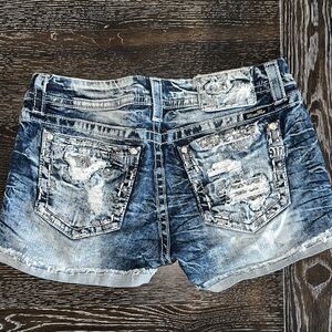 Miss Me Stylish Blue Denim Shorts size 31